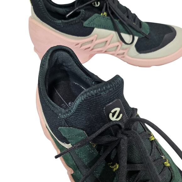 Ecco Biom Green and Pink Sneakers - Picture 6 of 11